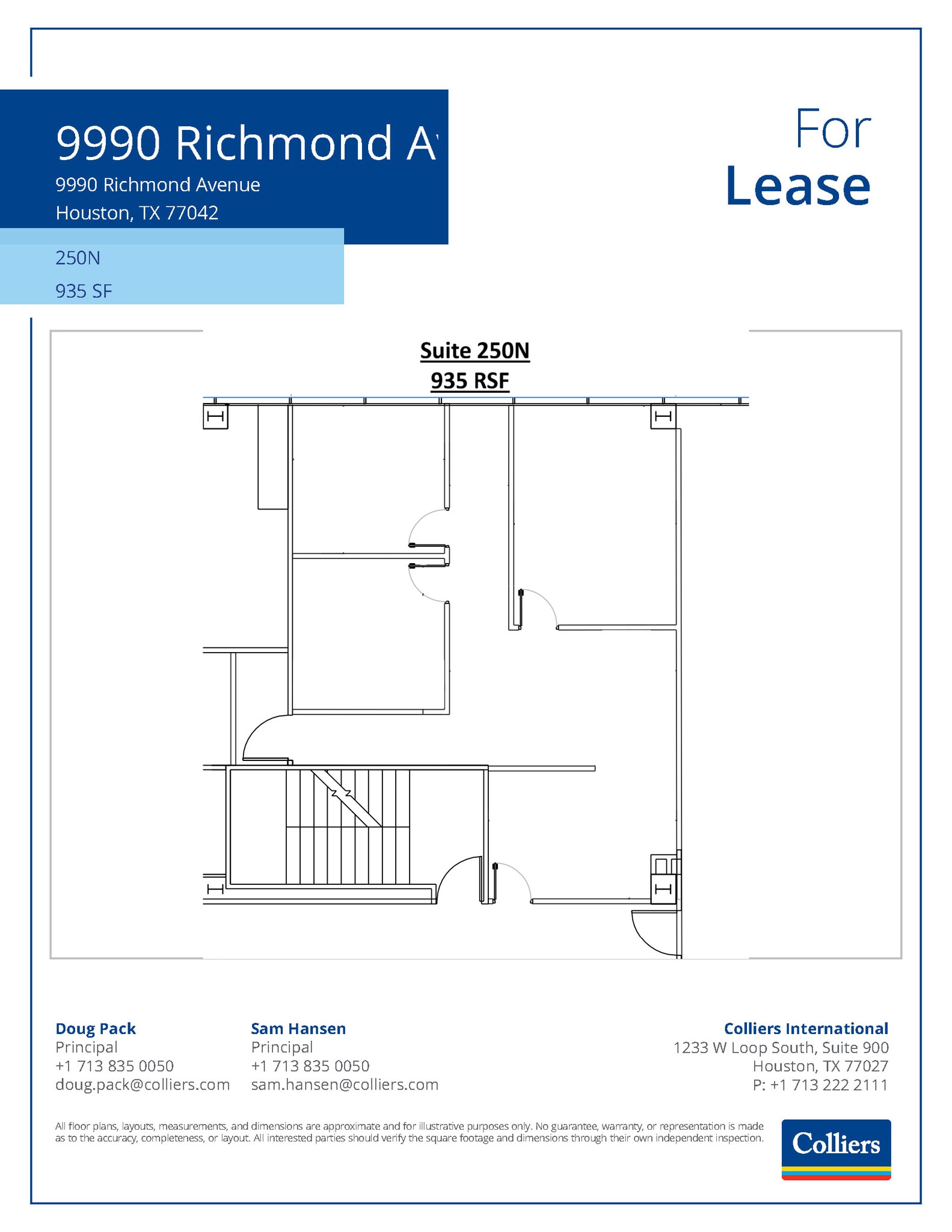 9990 Richmond Ave, Houston, TX à louer Plan d’étage– Image 1 sur 1