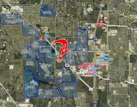 9845 Hwy 287, Fort Worth, TX à vendre - Aérien – Image 2 sur 3