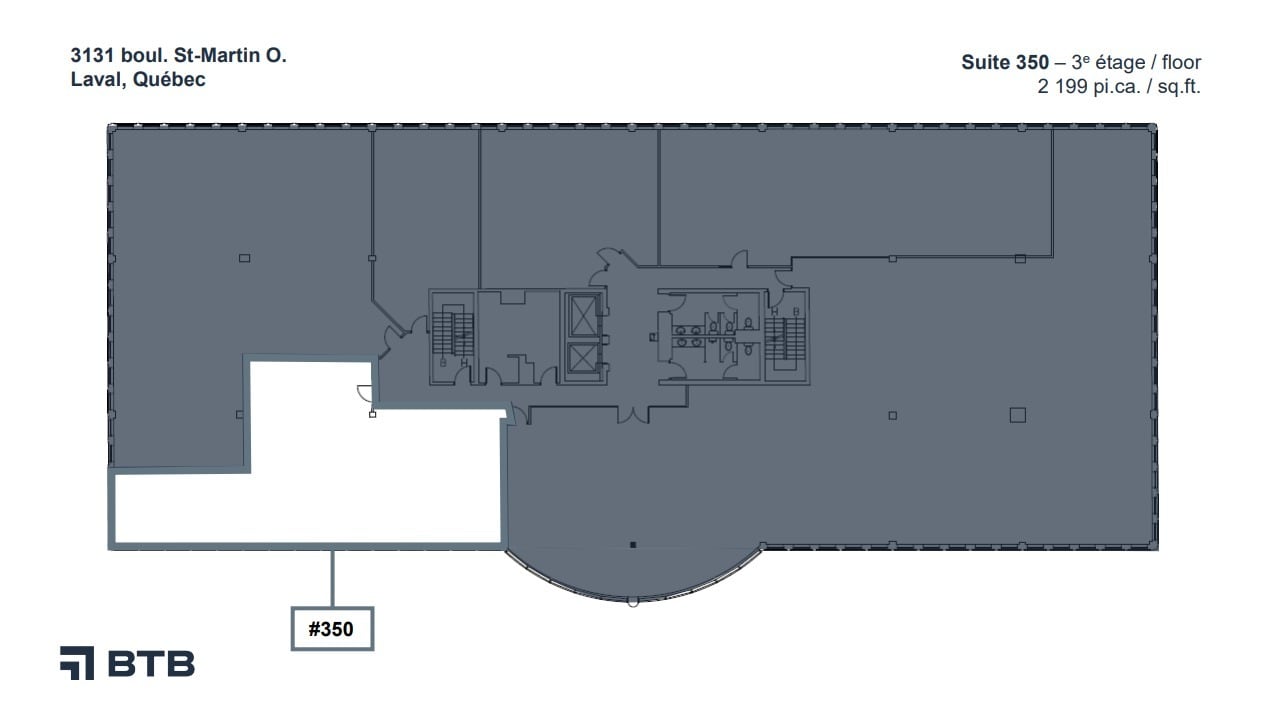 3131 Boul Saint-Martin O, Laval, QC à louer Plan d’étage– Image 1 sur 1