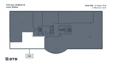3131 Boul Saint-Martin O, Laval, QC à louer Plan d’étage– Image 1 sur 1