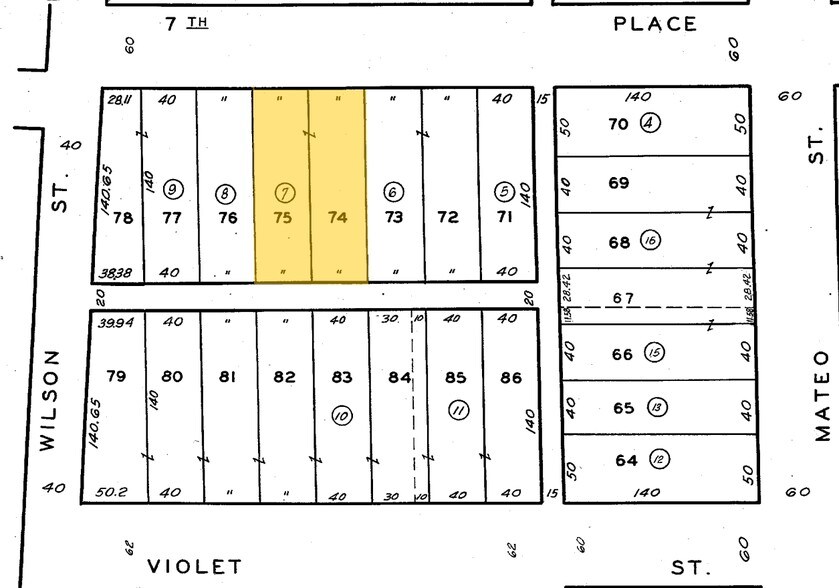 1912-1916 E 7th Pl, Los Angeles, CA à louer - Plan cadastral – Image 2 sur 15