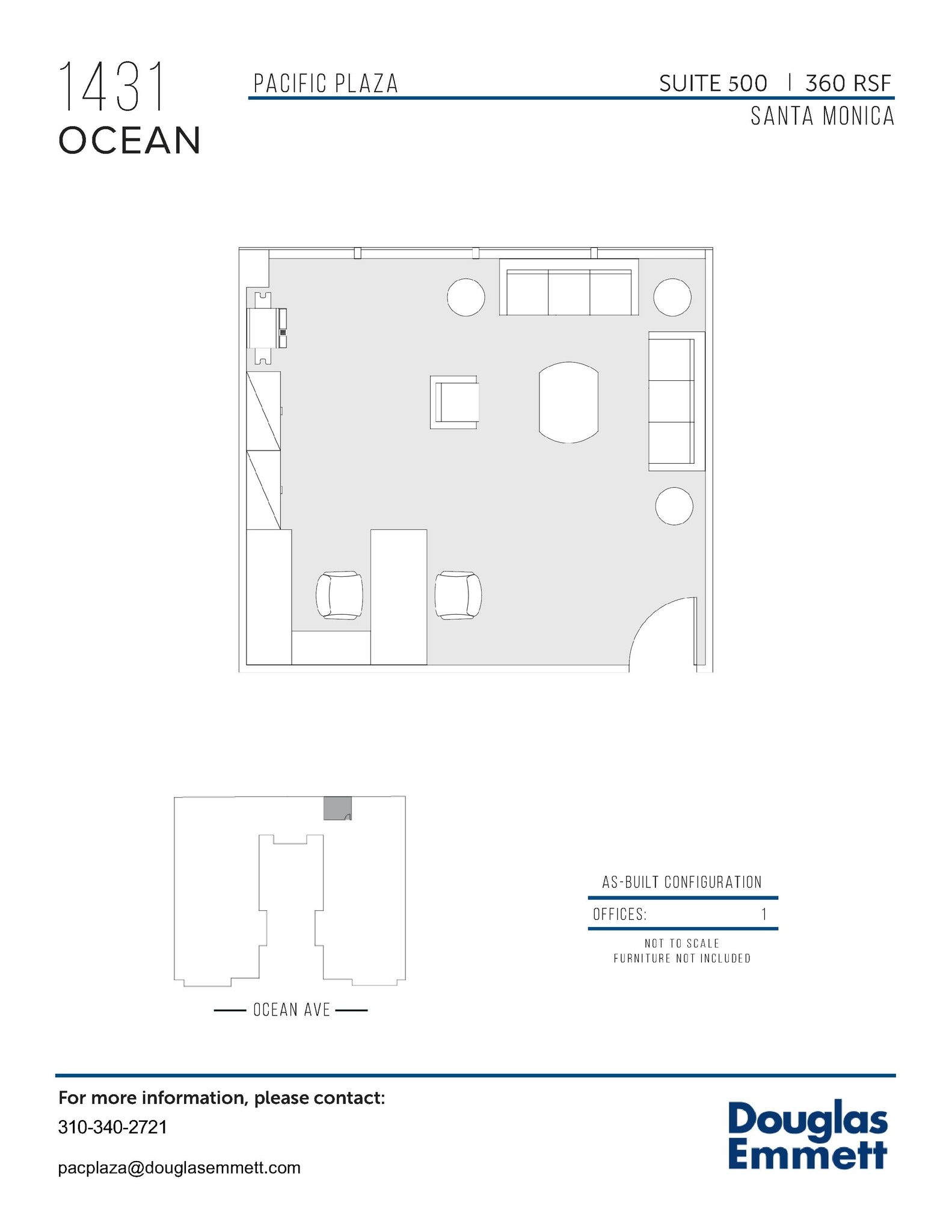 1431 Ocean Ave, Santa Monica, CA à louer Plan d’étage– Image 1 sur 1