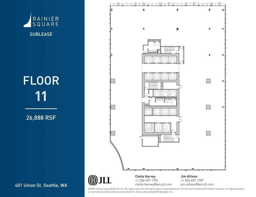 401 Union St, Seattle, WA à louer Plan d’étage– Image 1 sur 1