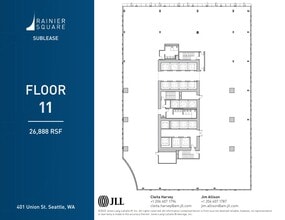 401 Union St, Seattle, WA à louer Plan d’étage– Image 1 sur 1