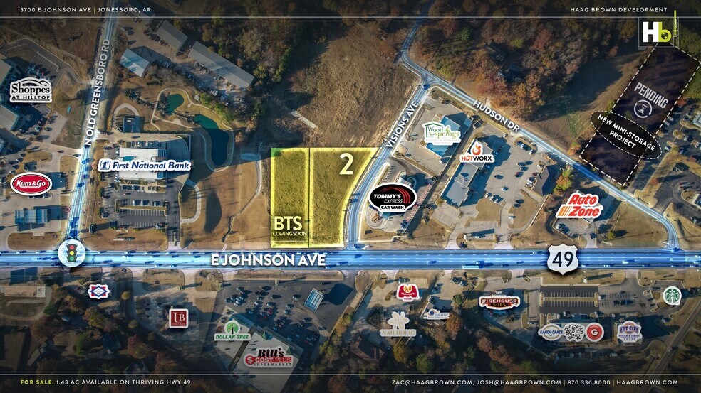 3700 E Johnson, Jonesboro, AR à vendre - Aérien – Image 3 sur 4