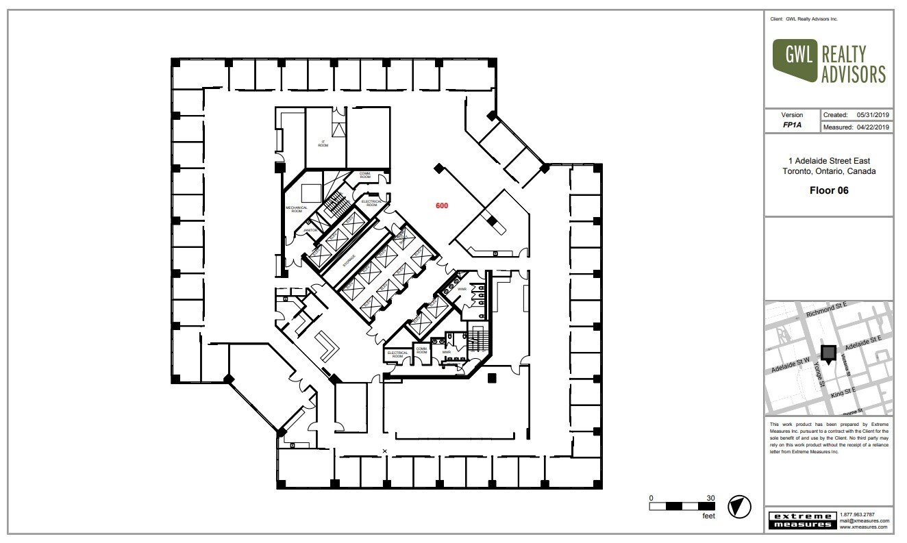 1 Adelaide St E, Toronto, ON à louer Plan d’étage– Image 1 sur 1