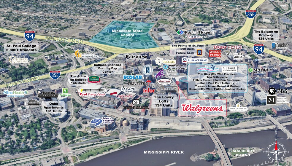 400 Wabasha St, Saint Paul, MN à vendre - Aérien – Image 2 sur 4