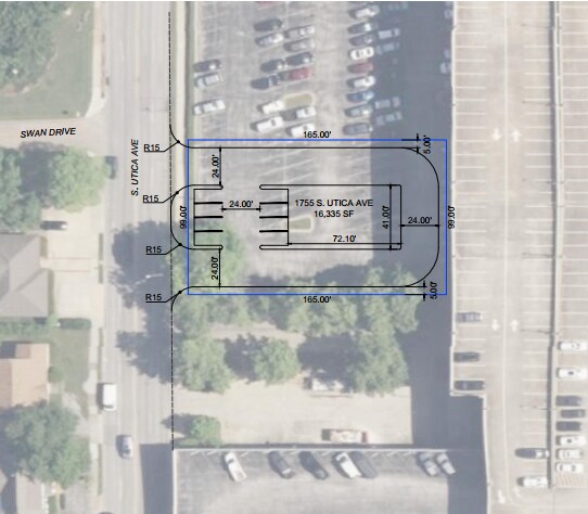 1755 Utica, Tulsa, OK à louer - Plan de site – Image 3 sur 3