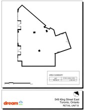 549 King St E, Toronto, ON à louer Plan d’étage– Image 1 sur 1