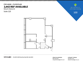 200 Mansell Ct E, Roswell, GA à louer Plan d’étage– Image 1 sur 1