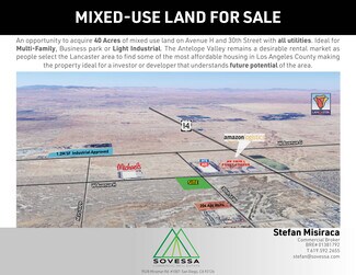 Plus de détails pour 45800 30th St W, Lancaster, CA - Terrain à vendre