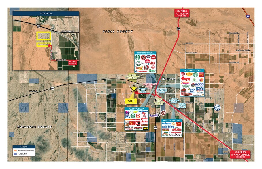 Highway 347 & Highway 238 Maricopa, Maricopa, AZ à vendre - Aérien – Image 1 sur 2