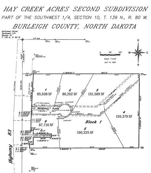 1232 Ridgedale Pl, Bismarck, ND à vendre - Plan cadastral – Image 2 sur 2