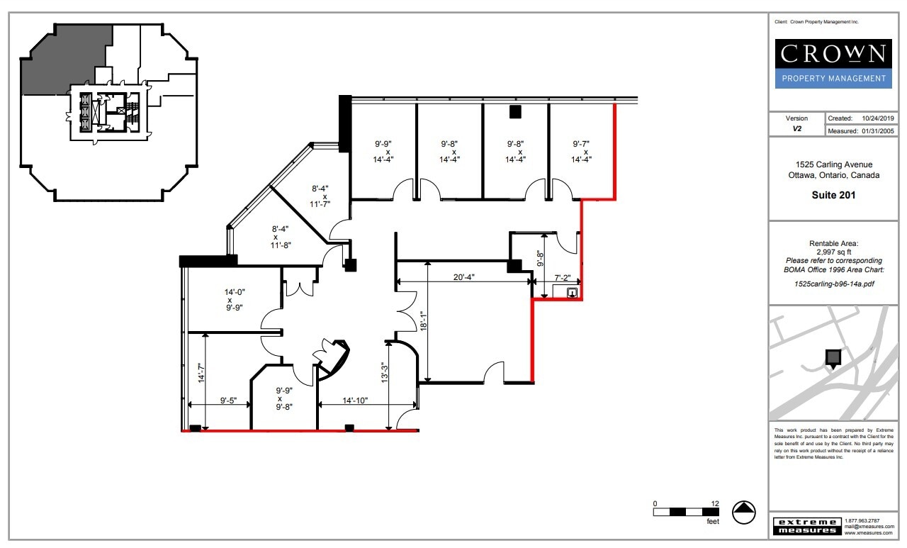 1545 Carling Ave, Ottawa, ON à louer Plan d’étage– Image 1 sur 1