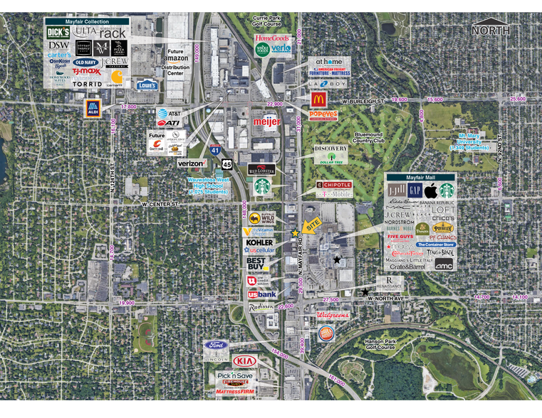 2543-2545 N Mayfair Rd, Milwaukee, WI à louer - Aérien – Image 2 sur 2