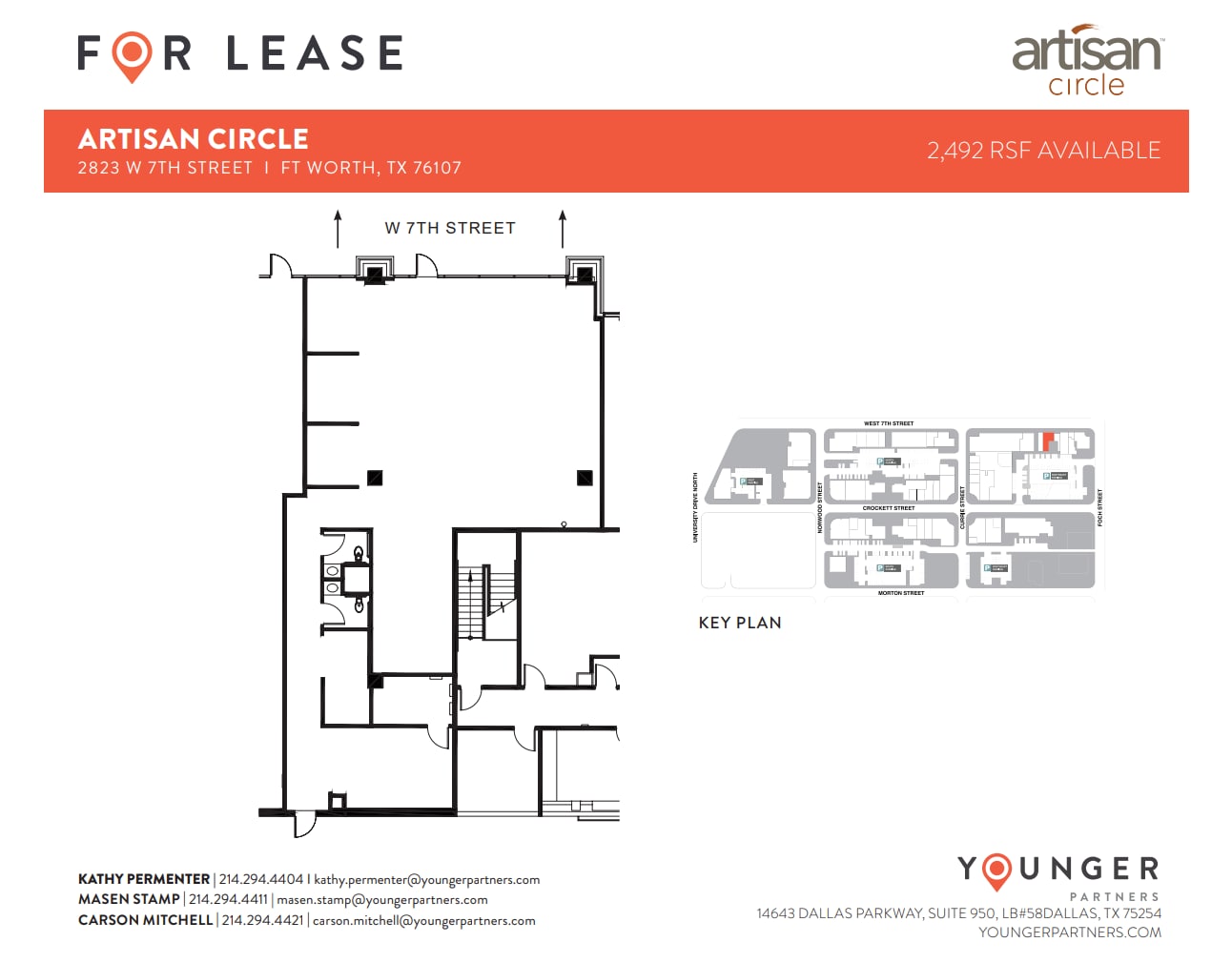 2973 W 7th St, Fort Worth, TX à louer Plan d’étage– Image 1 sur 1