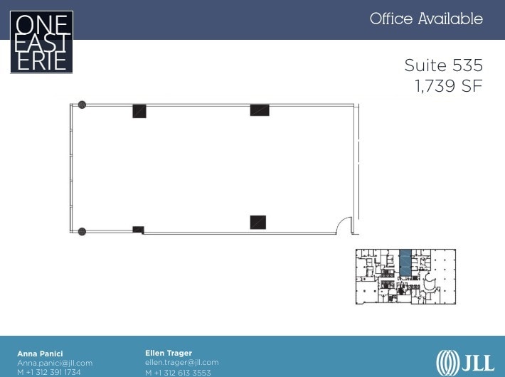 1 E Erie St, Chicago, IL à louer Plan d’étage– Image 1 sur 1
