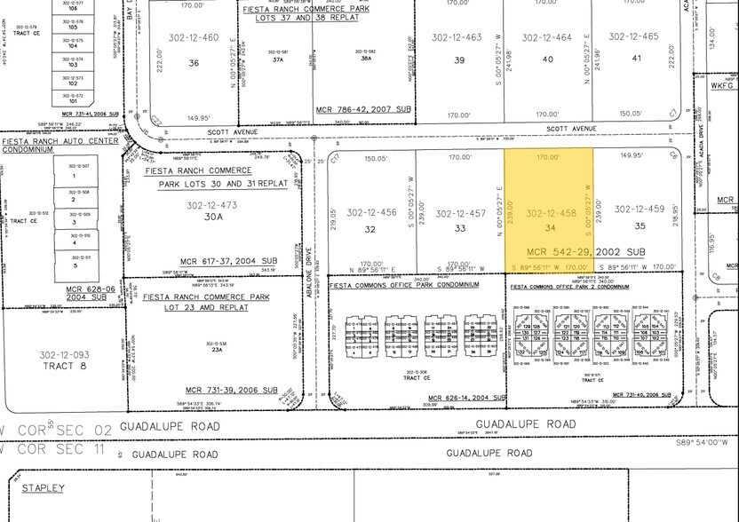 1429 W Scott Ave, Gilbert, AZ à louer - Plan cadastral – Image 2 sur 7