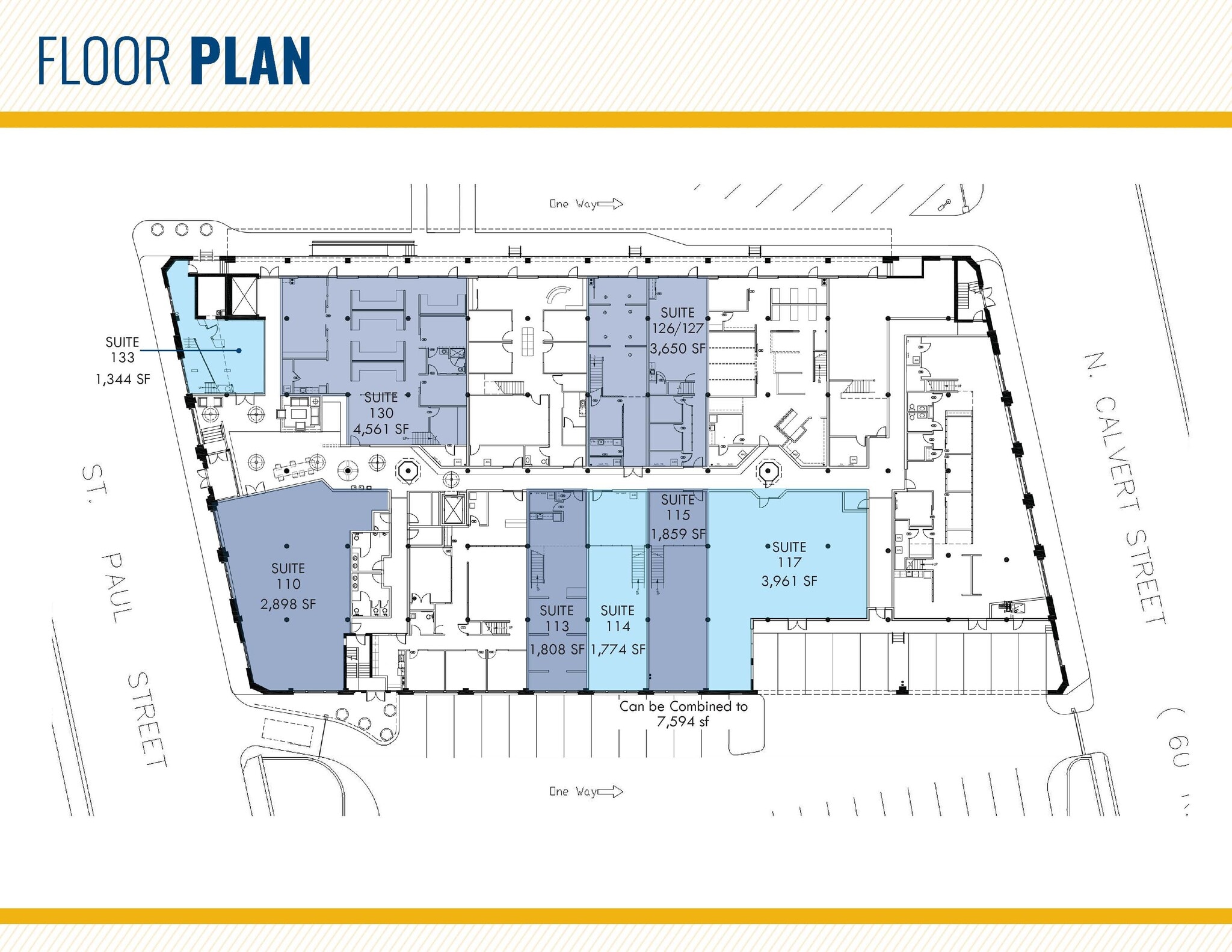1501 St Paul St, Baltimore, MD à louer Plan d’étage– Image 1 sur 1