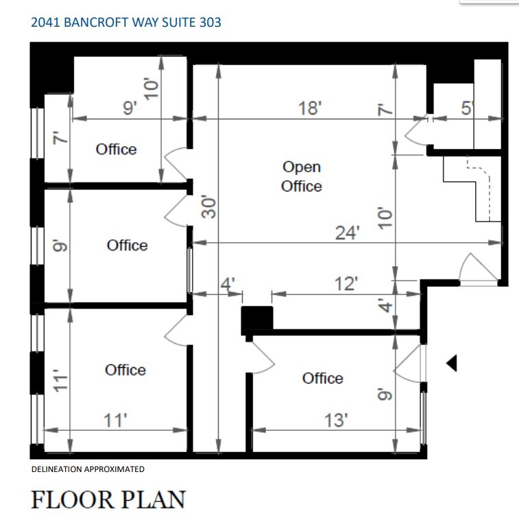 2041 Bancroft Way, Berkeley, CA à louer Plan d’étage– Image 1 sur 1