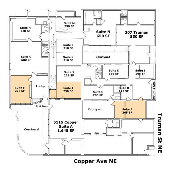 5115 Copper Ave NE, Albuquerque, NM à louer - Plan de site – Image 2 sur 5