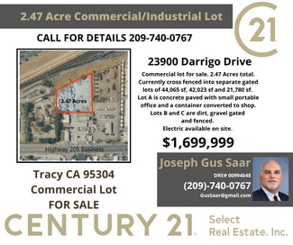 Plus de détails pour 23900 Darrigo Dr, Tracy, CA - Terrain à vendre
