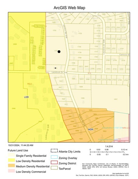 1795 Harbin Rd SW, Atlanta, GA à vendre - Plan cadastral – Image 3 sur 7