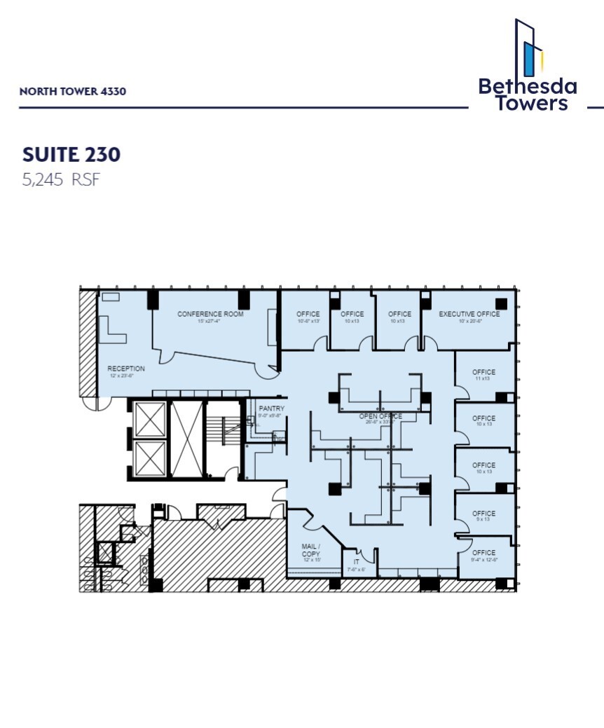 4340 East-West Hwy, Bethesda, MD à louer Plan d’étage– Image 1 sur 1