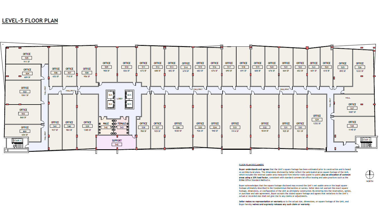 21291 NE 28th Ave, Aventura, FL 33180 - Lot 5th Flr Of -  - Plan d’étage - Image 1 of 1
