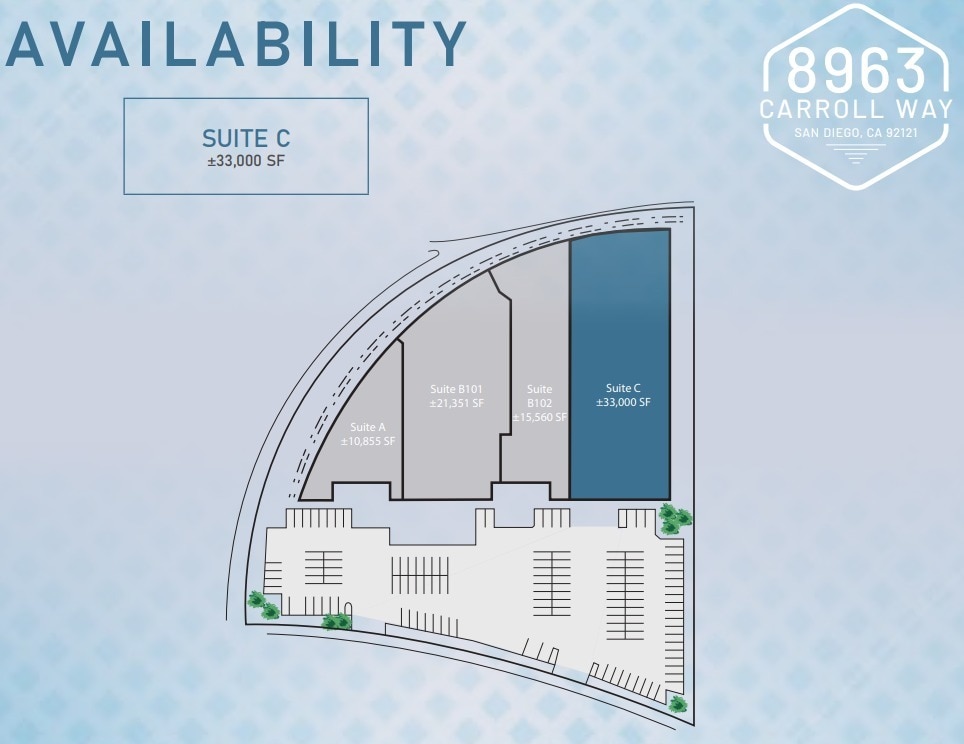 8963 Carroll Way, San Diego, CA à louer Plan de site– Image 1 sur 2