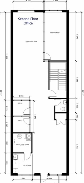 155 2nd Av S, Saskatoon, SK à louer - Plan d’étage – Image 2 sur 3