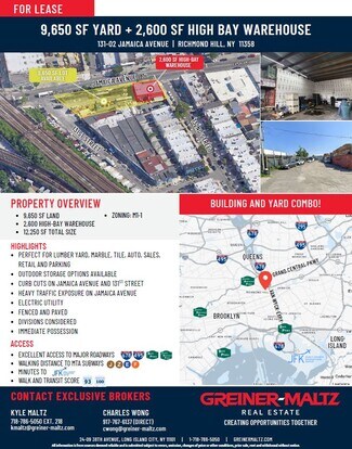 Plus de détails pour 131-02 Jamaica Ave, Richmond Hill, NY - Industriel/Logistique à louer