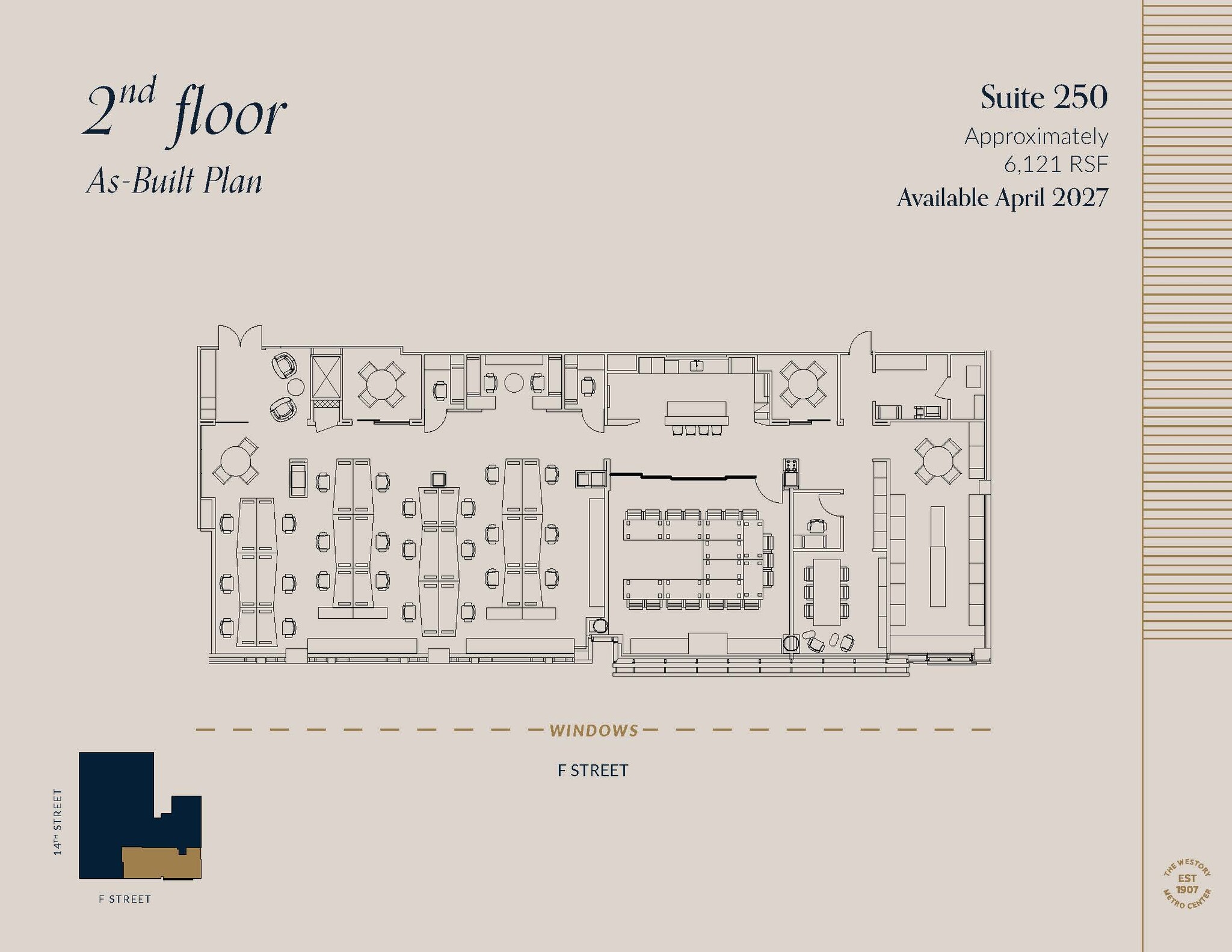 607 14th St NW, Washington, DC à louer Plan d’étage– Image 1 sur 4