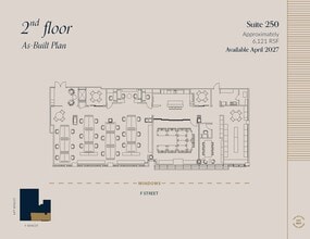 607 14th St NW, Washington, DC à louer Plan d’étage– Image 1 sur 4