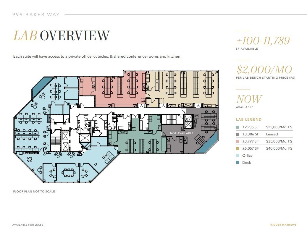 999 Baker Way, San Mateo, CA à louer Plan d’étage– Image 1 sur 1