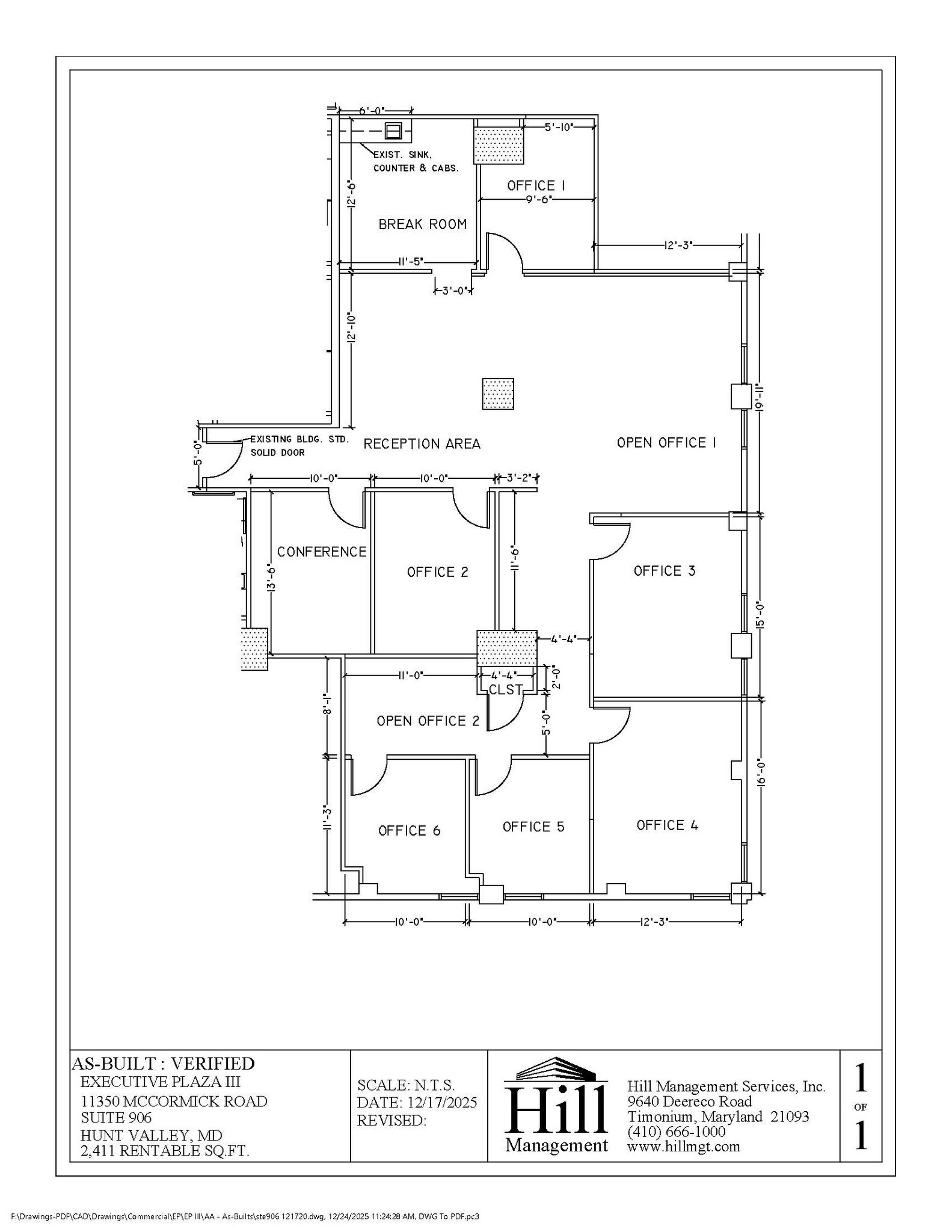 11350 McCormick Rd, Hunt Valley, MD à louer Plan d’étage– Image 1 sur 1