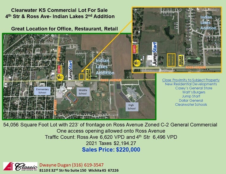 4th & Ross Ave, Clearwater, KS à vendre - Photo principale – Image 1 sur 1