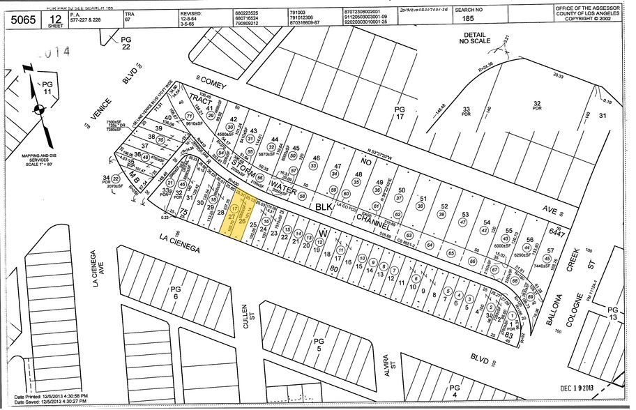 2632 S La Cienega Blvd, Los Angeles, CA à louer - Plan cadastral – Image 3 sur 9