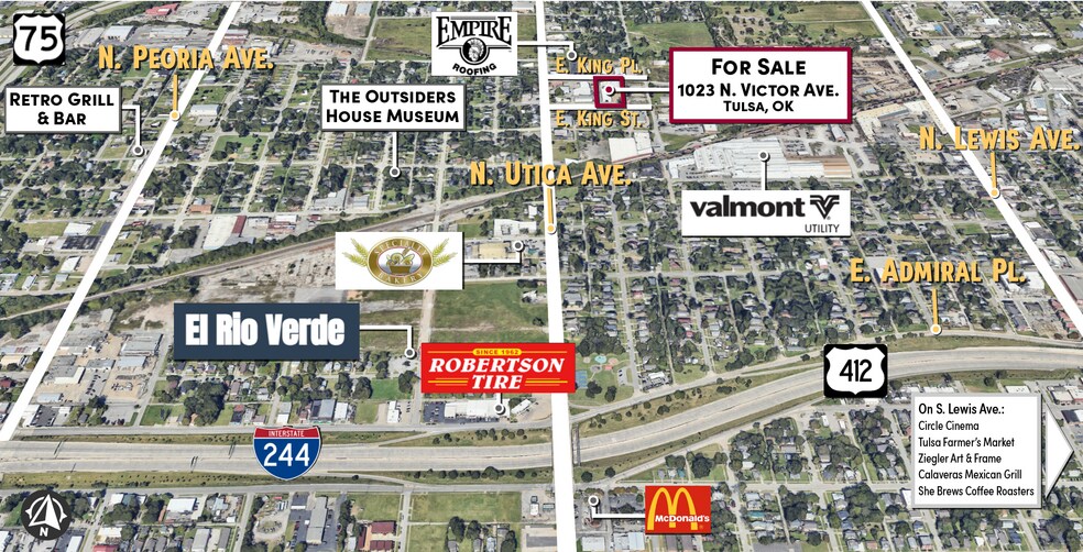 1023 N Victor Ave, Tulsa, OK à vendre - Aérien – Image 3 sur 20