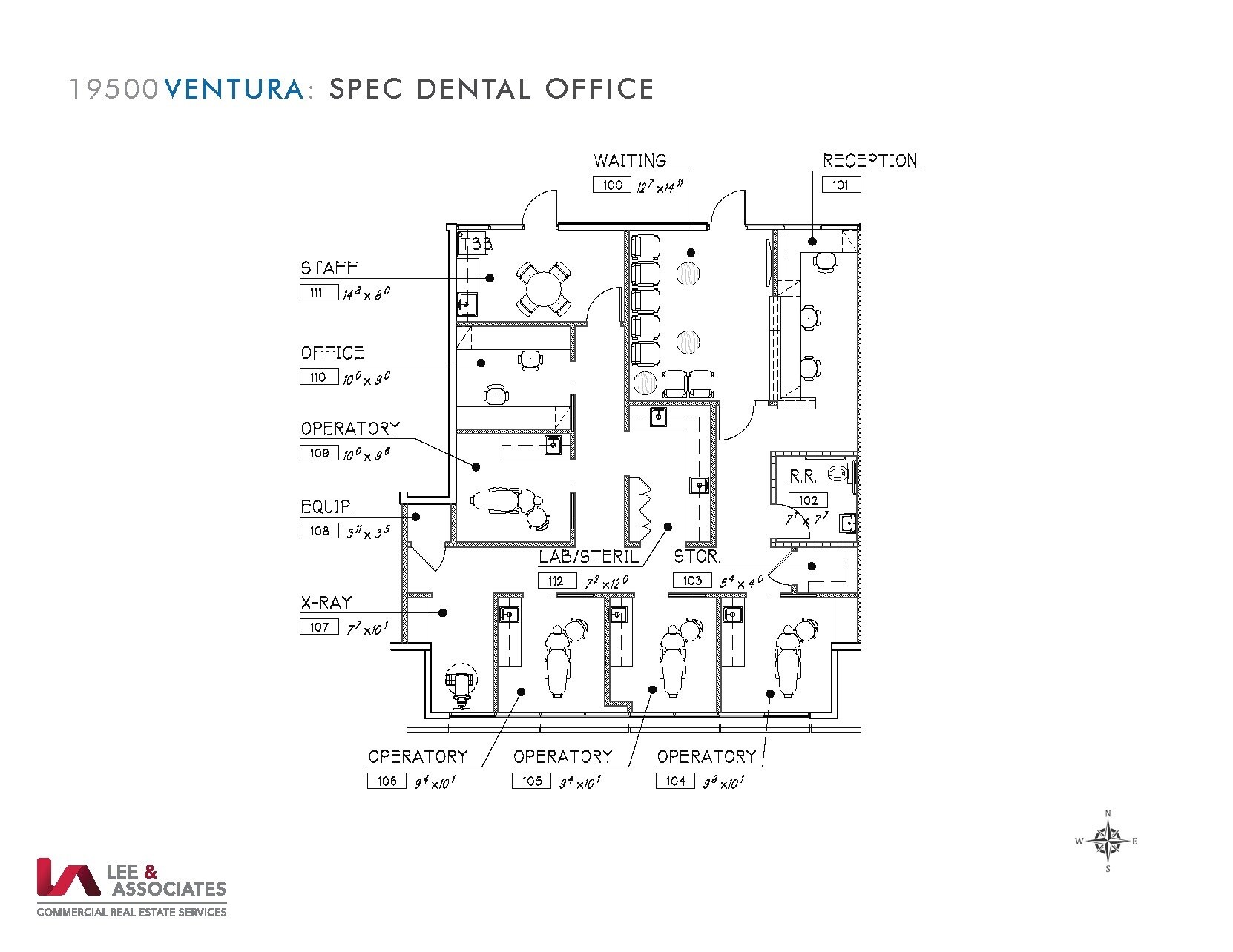 19500-19510 Ventura Blvd, Tarzana, CA à louer Plan d’étage– Image 1 sur 2