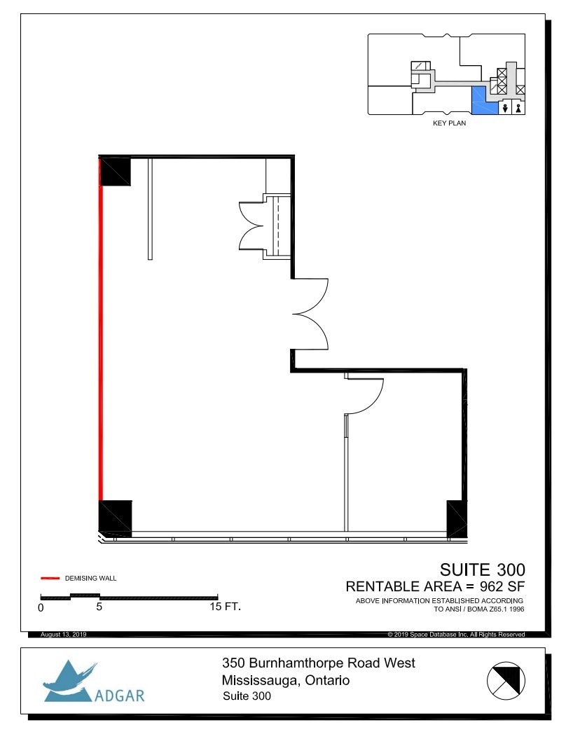 350 Burnhamthorpe Rd W, Mississauga, ON à louer Plan d’étage– Image 1 sur 1