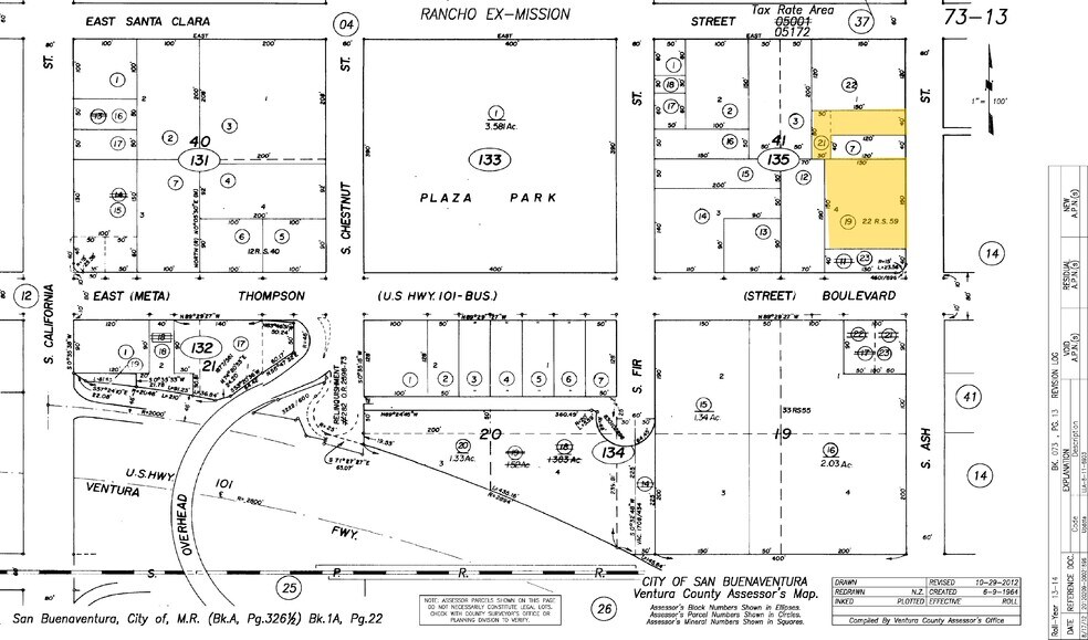 181 S Ash St, Ventura, CA à vendre - Plan cadastral – Image 3 sur 12