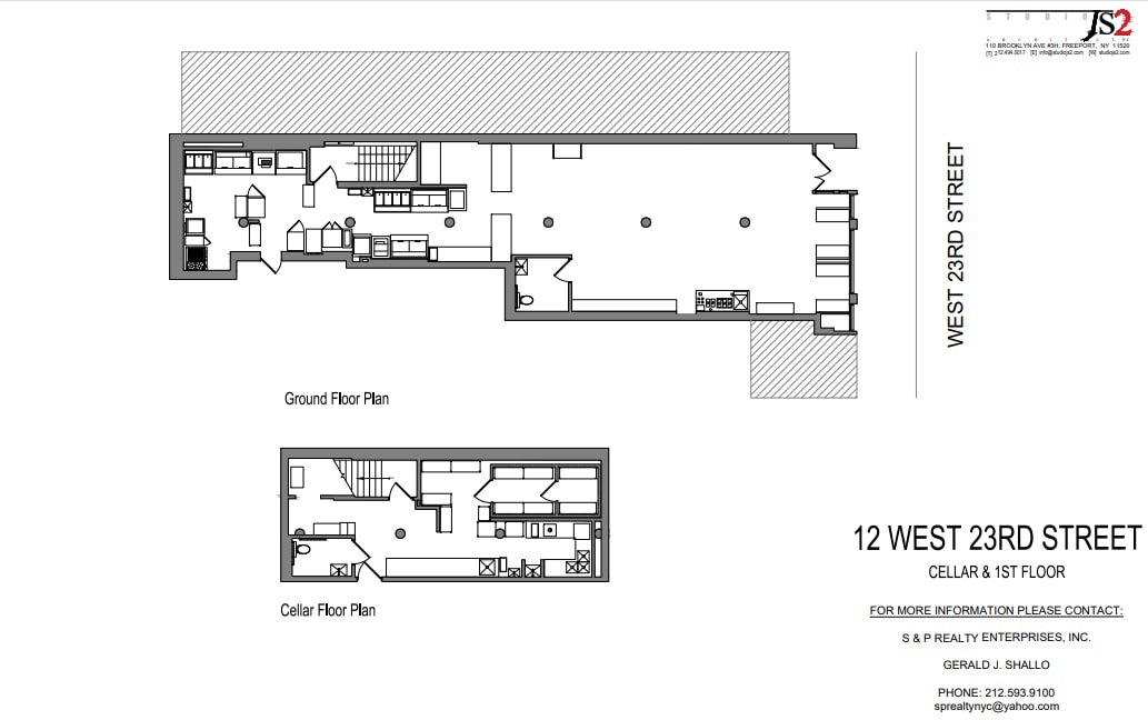 12 W 23rd St, New York, NY à louer Plan d’étage– Image 1 sur 1