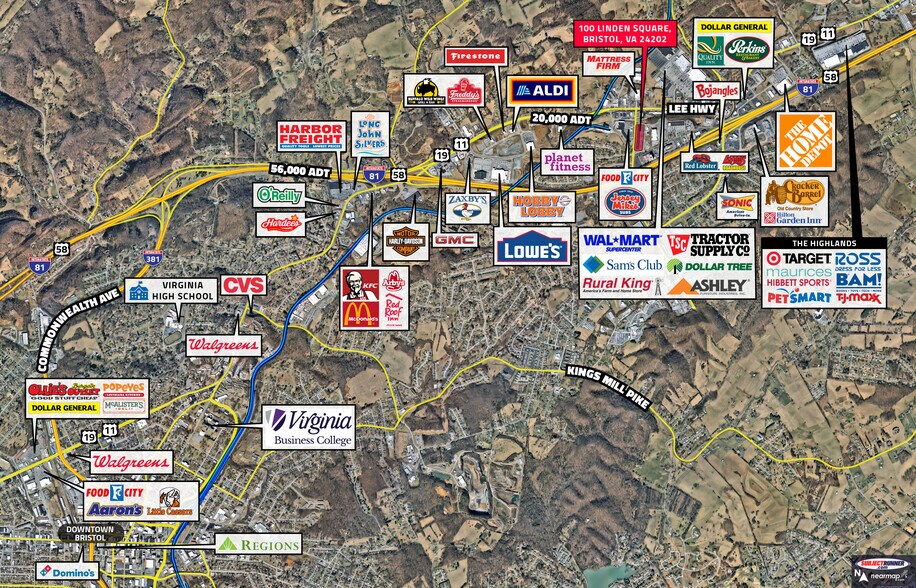 100 Linden Square Dr, Bristol, VA à louer - Aérien – Image 3 sur 11