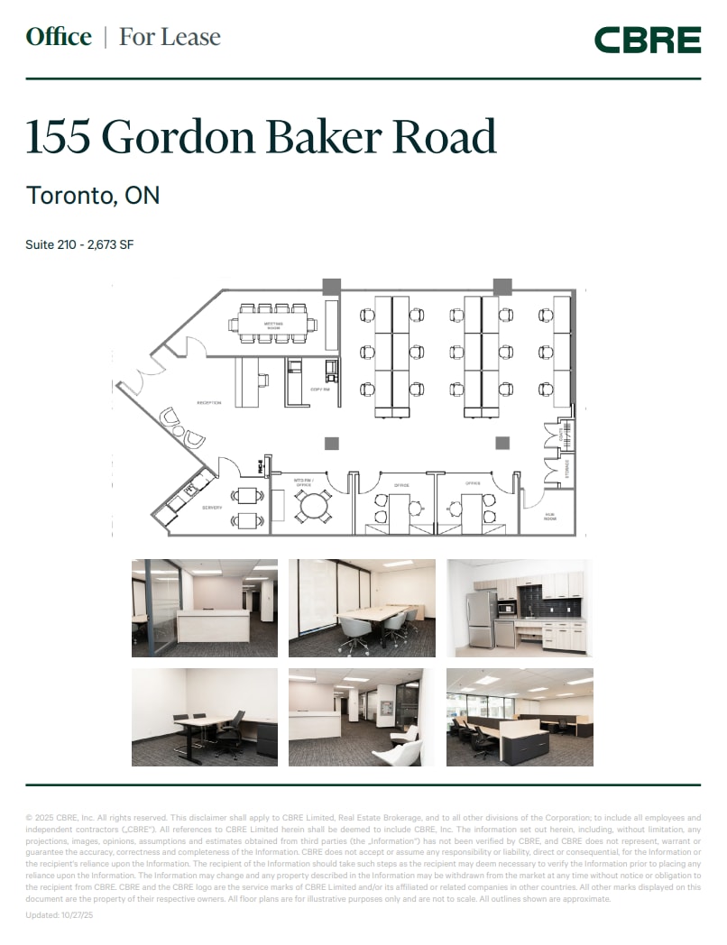 155 Gordon Baker Rd, Toronto, ON à louer Plan d’étage– Image 1 sur 1