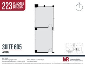 223 W Jackson Blvd, Chicago, IL à louer Plan d’étage– Image 1 sur 1