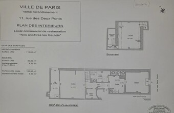 Rue Des Deux Ponts, Paris à louer Plan d’étage– Image 2 sur 2