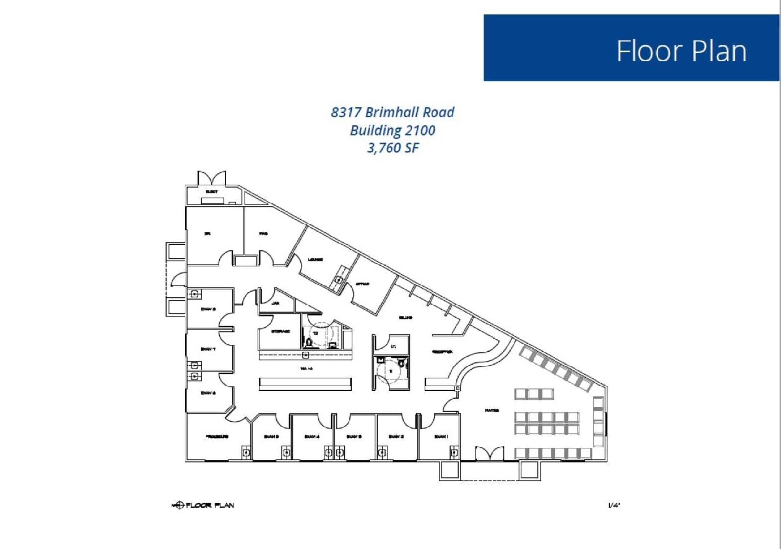 8317 Brimhall Rd, Bakersfield, CA à louer Plan d’étage– Image 1 sur 1