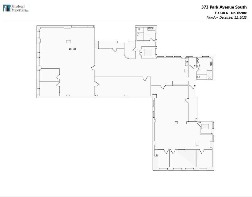373 Park Ave S, New York, NY à louer Plan d’étage– Image 1 sur 2