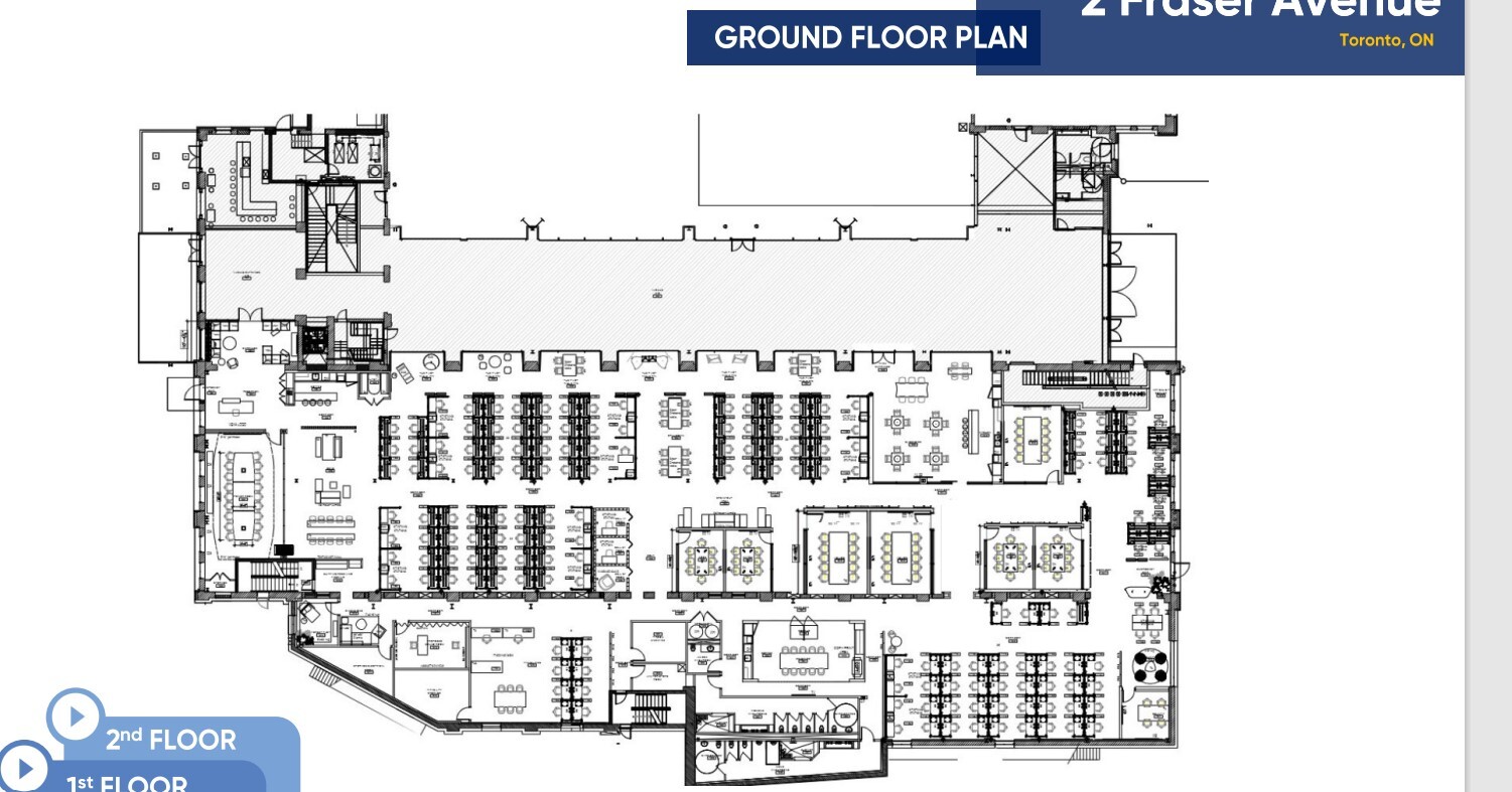 2 Fraser Ave, Toronto, ON à louer Plan d’étage– Image 1 sur 1